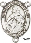 St. Maria Goretti Rosary Centerpiece Sterling Silver or Pewter