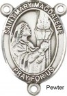 St. Mary Magdalene Rosary Centerpiece Sterling Silver or Pewter