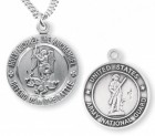 St. Michael National Guard Medal Sterling Silver
