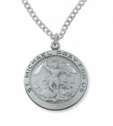 St. Michael Round Medal Pewter