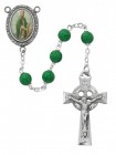 St. Patrick Green Glass Rosary