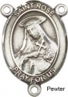 St. Rose of Lima Rosary Centerpiece Sterling Silver or Pewter
