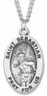 St. Sebastian Medal Sterling Silver