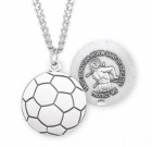 St. Sebastian Soccer Medal Sterling Silver