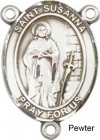 St. Susanna Rosary Centerpiece Sterling Silver or Pewter