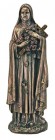 St. Therese Statue, Bronzed Resin - 8 inch