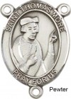 St. Thomas More Rosary Centerpiece Sterling Silver or Pewter