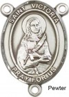 St. Victoria Rosary Centerpiece Sterling Silver or Pewter