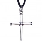 Stainless Steel Nail Cross Pendant - 1 1/4"H