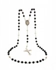 Sterling Silver Black Onyx Rosary 6mm
