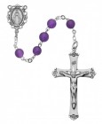 Sterling Silver with Genuine Amethyst Bead Rosary