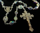 Swarovski Crystal Tear Drop Rosary in Sterling Silver