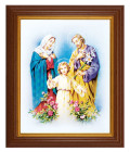 The Holy Family 8x10 Textured Artboard Dark Walnut Frame