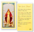 The Lord's Prayer Sacred Heart Laminated Prayer Card