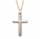 Two-Tone Cross Necklace Gold Plated Sterling Silver