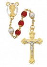 Two-tone Red and White Rosary