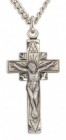 Men's Crucifix Pendant with Leaf Corners