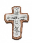 Walnut Wood Trinity Crucifix - 5 1/2“H