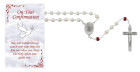 Womens Confirmation Rosary with Prayer Card Set