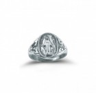 Women's Miraculous Medal Ring Sterling Silver