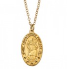 Women's Oval Saint Christopher Goldtone Medal