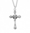 Women's Scroll Tip Crucifix Necklace