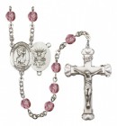 Women's St. Christopher Navy Birthstone Rosary