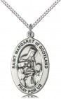 Women's St. Margaret of Scotland Oval Necklace