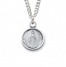 Youth Round Sterling Silver Miraculous Medal Necklace