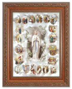 20 Mysteries of the Rosary 6x8 Print Under Glass [HFA5374]