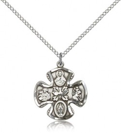 Women's Wide Tip 5-Way Medal with Dove Center [BM0023]