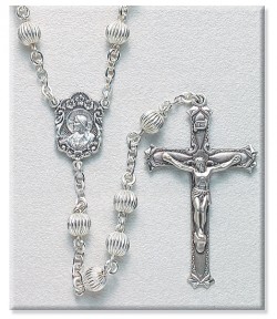 6mm Sterling Silver Bead Rosary in Sterling Silver [RB3420]