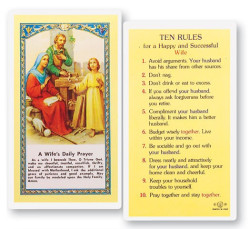 A Wife's Daily Laminated Prayer Card [HPR731]