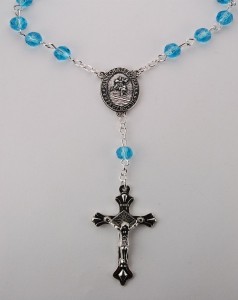 Aqua Auto Rosary - March Birthstone [MVAR1002]