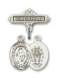 Baby Badge with Miraculous Charm and Godchild Badge Pin [BLBP0810]