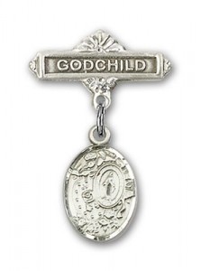 Baby Badge with Miraculous Charm and Godchild Badge Pin [BLBP2348]