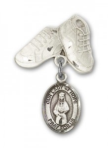 Baby Badge with Our Lady of Hope Charm and Baby Boots Pin [BLBP1497]