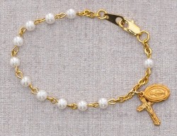 Baby Rosary Bracelet with Pearls [MVM1187]