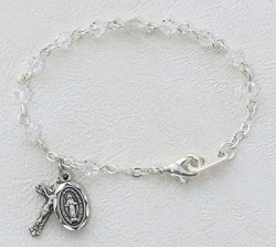 Baby Rosary Bracelet with Tin Cut Crystal Beads [MVM1194]