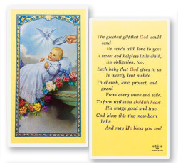 Baby's Baptismal Laminated Prayer Card [HPR397]