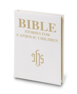 Bible Stories for Catholic Children, White Gold Stamped Cover [HBK002]