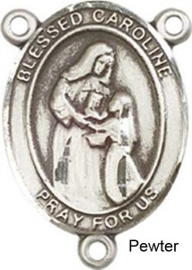 Blessed Caroline Gerhardinger Rosary Centerpiece Sterling Silver or Pewter [BLCR0379]