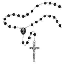 Boys Onyx First Communion Rosary [MVR0616]
