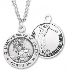Boy's St. Sebastian Golf Medal Sterling Silver [HMM1043]