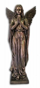 Bronzed Resin Praying Angel Statue - 38 Inches [GSCH1013]