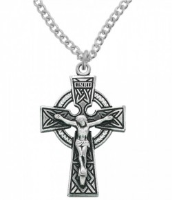 Men's Traditional Celtic Crucifix Necklace [MVM1102]