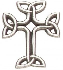 Celtic Knot Cross Lapel Pin - 1“ H [TSG1020]
