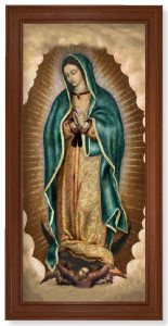 Church Size Our Lady of Guadalupe Walnut Finish Framed Art [HFA4770]