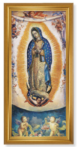 Church Size Our Lady of Guadalupe Gold Framed Art - 2 Sizes [HFA4774]