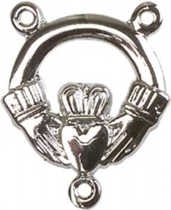 Claddagh Sterling Silver Rosary Centerpiece [BLCR0150]